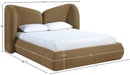 Meridian Furniture - Elowen Brown Chenille Fabric Upholstered Full Bed - ElowenBrown-F - GreatFurnitureDeal
