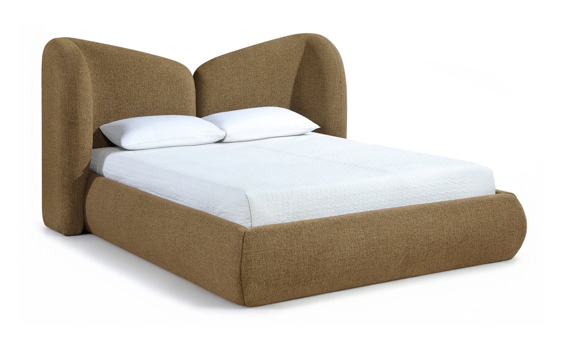 Meridian Furniture - Elowen Brown Chenille Fabric Upholstered Full Bed - ElowenBrown-F - GreatFurnitureDeal