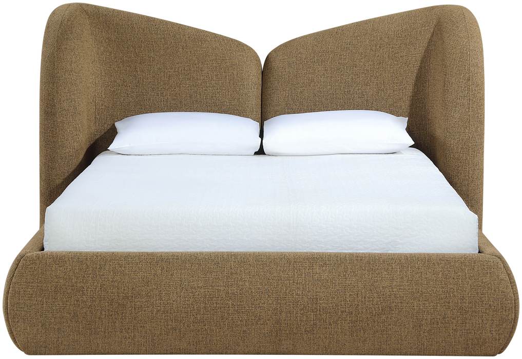 Meridian Furniture - Elowen Brown Chenille Fabric Upholstered Full Bed - ElowenBrown-F - GreatFurnitureDeal