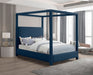 Meridian Furniture - Emerson Navy Linen Textured Fabric Upholstered King Bed (3 Boxes) - EmersonNavy-K - GreatFurnitureDeal