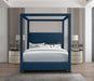 Meridian Furniture - Emerson Navy Linen Textured Fabric Upholstered King Bed (3 Boxes) - EmersonNavy-K - GreatFurnitureDeal