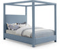 Meridian Furniture - Emerson Sky Blue Linen Textured Fabric Upholstered King Bed (3 Boxes) - EmersonSkyBlu-K - GreatFurnitureDeal