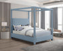 Meridian Furniture - Emerson Sky Blue Linen Textured Fabric Upholstered King Bed (3 Boxes) - EmersonSkyBlu-K - GreatFurnitureDeal