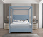 Meridian Furniture - Emerson Sky Blue Linen Textured Fabric Upholstered King Bed (3 Boxes) - EmersonSkyBlu-K - GreatFurnitureDeal