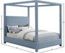 Meridian Furniture - Emerson Sky Blue Linen Textured Fabric Upholstered King Bed (3 Boxes) - EmersonSkyBlu-K - GreatFurnitureDeal
