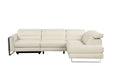 ESF Furniture - Eminence Sectional Sofa w/ Recliner in White - EMINENCE-SEC-WHITE - GreatFurnitureDeal