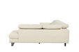 ESF Furniture - Eminence Sectional Sofa w/ Recliner in White - EMINENCE-SEC-WHITE - GreatFurnitureDeal