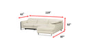 ESF Furniture - Eminence Sectional Sofa w/ Recliner in White - EMINENCE-SEC-WHITE - GreatFurnitureDeal