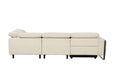 ESF Furniture - Eminence Sectional Sofa w/ Recliner in White - EMINENCE-SEC-WHITE - GreatFurnitureDeal