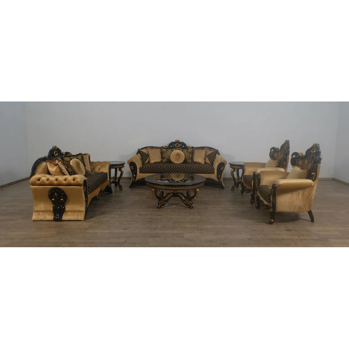 European Furniture - Emperador Coffee Table - Black and Gold - 42037-CT - GreatFurnitureDeal