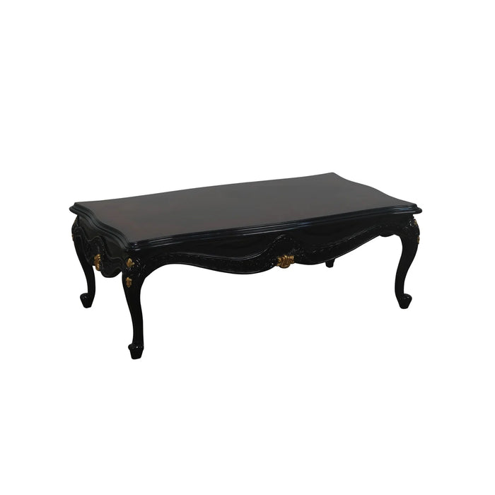 European Furniture - Emperador Coffee Table - Black and Gold - 42037-CT - GreatFurnitureDeal
