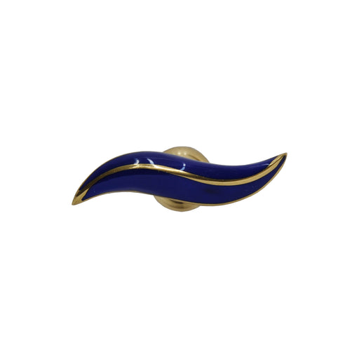 Worlds Away - Fabio Resin Horn Shape Handle With Brass Detail In Blue - FABIO HBL - GreatFurnitureDeal