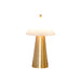 Worlds Away - Rechargeable Mini Table Lamp With Faux Alabaster Tapered Shade And Brass Base - FARLEY - GreatFurnitureDeal