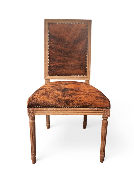 Zentique - Square Back Cow Hide Side Dining Chair - FC010-4 E272 Cow EM - GreatFurnitureDeal