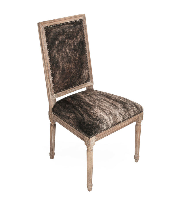 Zentique - Square Back Cow Hide Side Dining Chair - FC010-4 E272 Cow ED - GreatFurnitureDeal