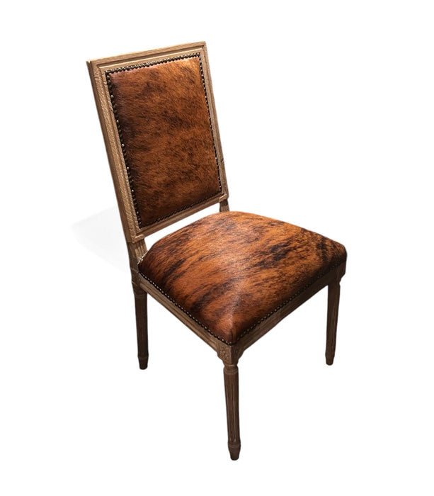 Zentique - Square Back Cow Hide Side Dining Chair - FC010-4 E272 Cow EM - GreatFurnitureDeal