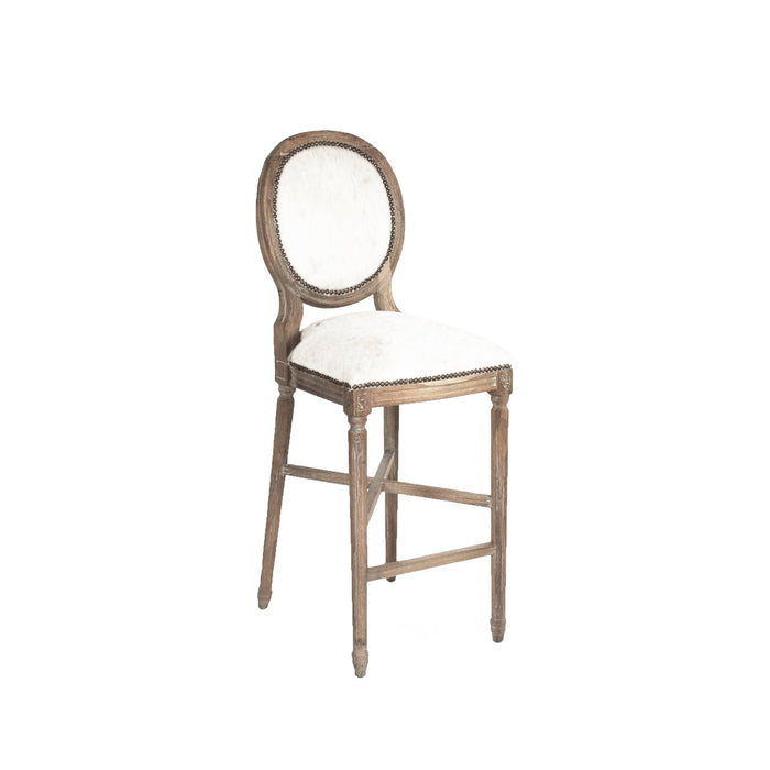 Zentique - Medallion Cow Hide Bar/ Counter Stool - FC011-35 Bar E272 Cow W - GreatFurnitureDeal
