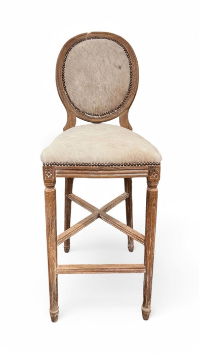 Zentique - Medallion Cow Hide Bar/ Counter Stool - FC011-35 Bar E272 SPBRW
