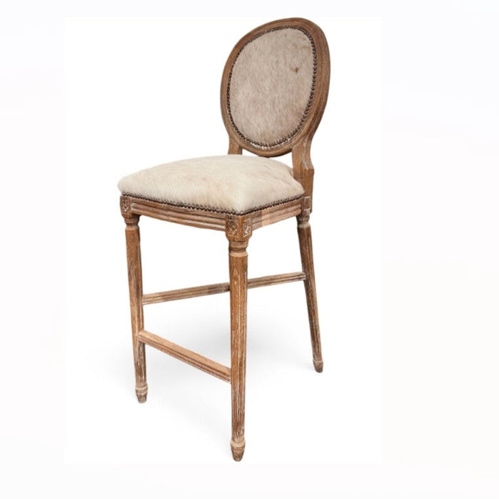 Zentique - Medallion Cow Hide Bar/ Counter Stool - FC011-35 Bar E272 SPBRW