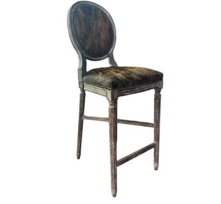 Zentique - Medallion Cow Hide Bar/ Counter Stool - FC011-35 Bar E271 Cow ED