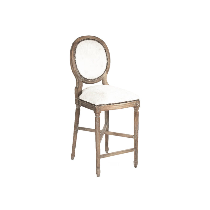 Zentique - Medallion Cow Hide Bar/ Counter Stool - FC011-35 Bar E272 Cow W - GreatFurnitureDeal