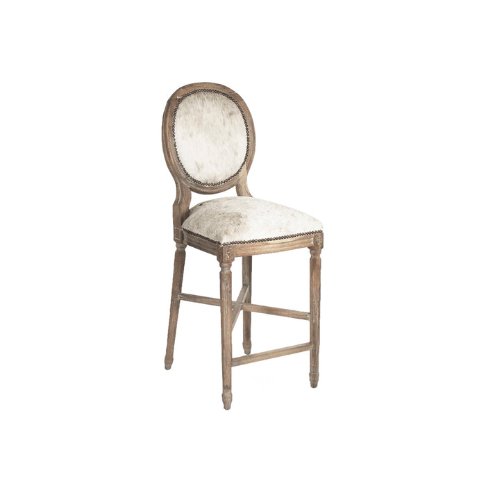 Zentique - Medallion Cow Hide Bar/ Counter Stool - FC011-35 Bar E272 SPBRW