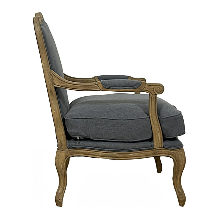 GJ Styles - Linen Chair in French Blue - FD29