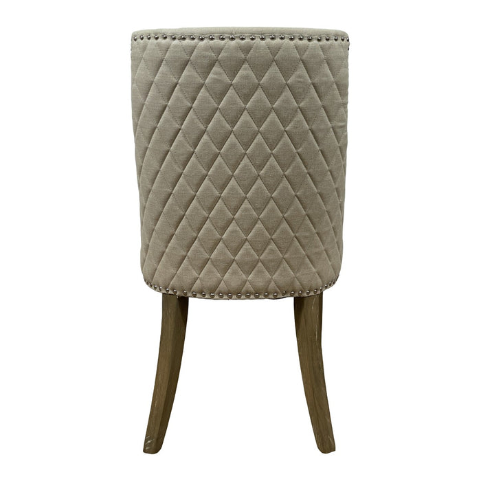 GJ Styles - Linen Side Chair With Chrome Detail - FD51 - GreatFurnitureDeal
