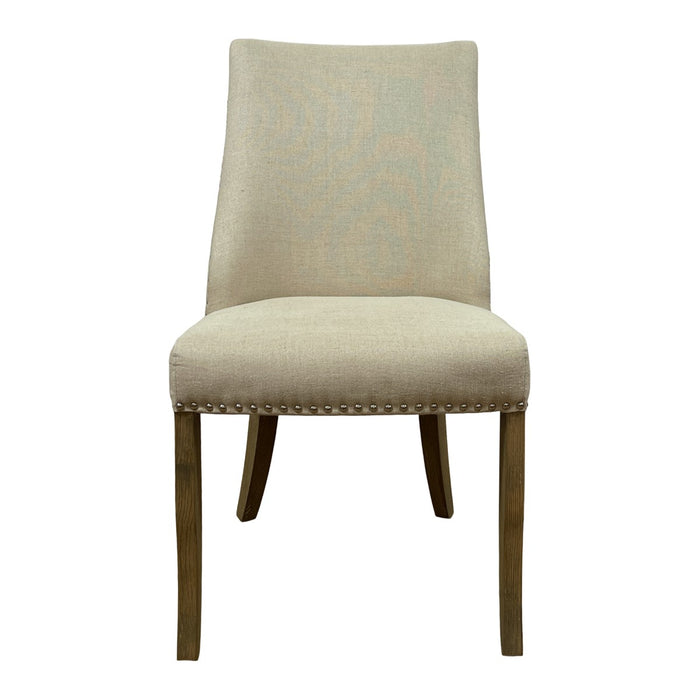 GJ Styles - Linen Side Chair With Chrome Detail - FD51 - GreatFurnitureDeal