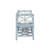 Worlds Away - Ferguson Decorative Bench With Performance Ivory Cushion in Rattan In Light Blue - FERGUSON LB - GreatFurnitureDeal