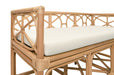 Worlds Away - Ferguson Decorative Bench With Performance Ivory Cushion In Rattan - FERGUSON NAT - GreatFurnitureDeal