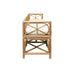 Worlds Away - Ferguson Decorative Bench With Performance Ivory Cushion In Rattan - FERGUSON NAT - GreatFurnitureDeal