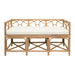 Worlds Away - Ferguson Decorative Bench With Performance Ivory Cushion In Rattan - FERGUSON NAT - GreatFurnitureDeal