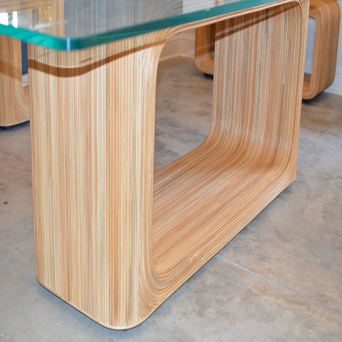 GJ Styles - Madison Dining Table with Extra Thick Glass Top - FI01