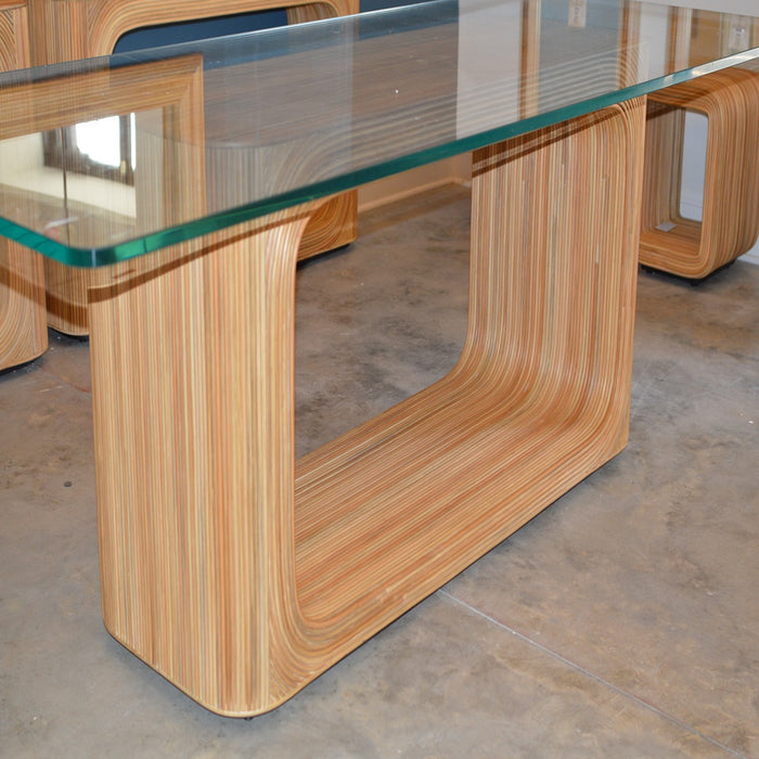 GJ Styles - Madison Dining Table with Extra Thick Glass Top - FI01