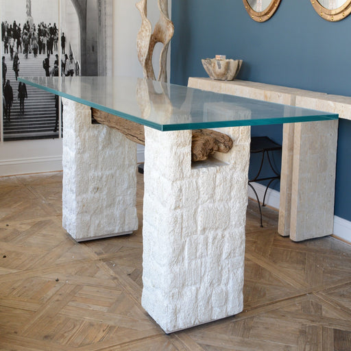 GJ Styles - Brava Dining Table Extra Thick Glass Top - FI09 - GreatFurnitureDeal