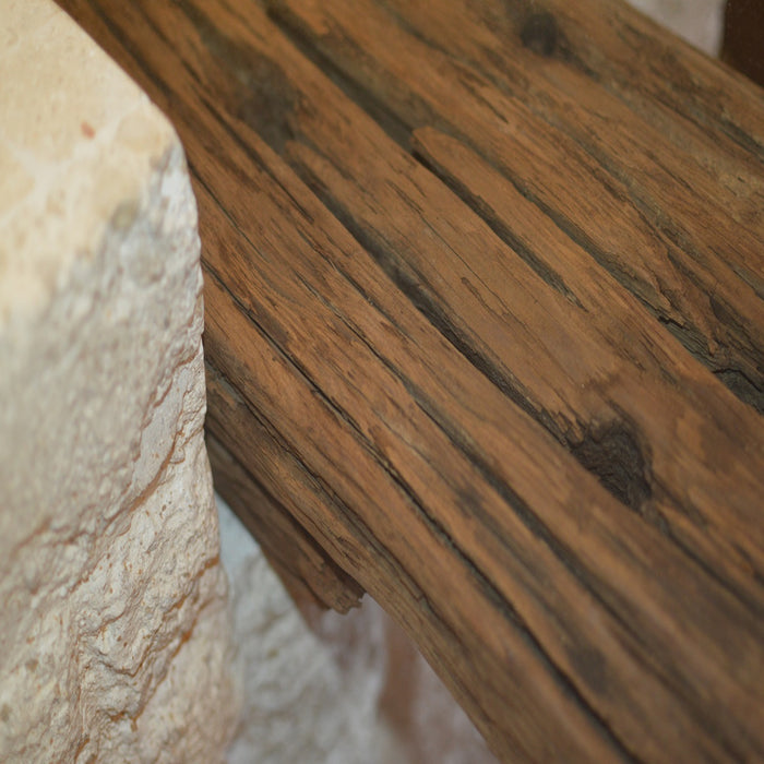GJ Styles - Railway Bar Table with Mactan Stone - FI11