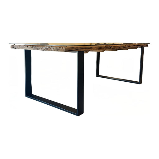 GJ Styles - Railway Dining Table with Fit Glass - FI12 - GreatFurnitureDeal