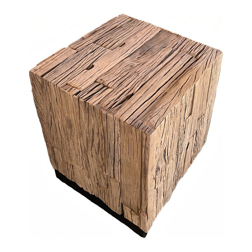 GJ Styles - Railway Side Table W/Black Base - FI13 - GreatFurnitureDeal