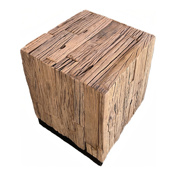 GJ Styles - Railway Side Table W/Black Base - FI13