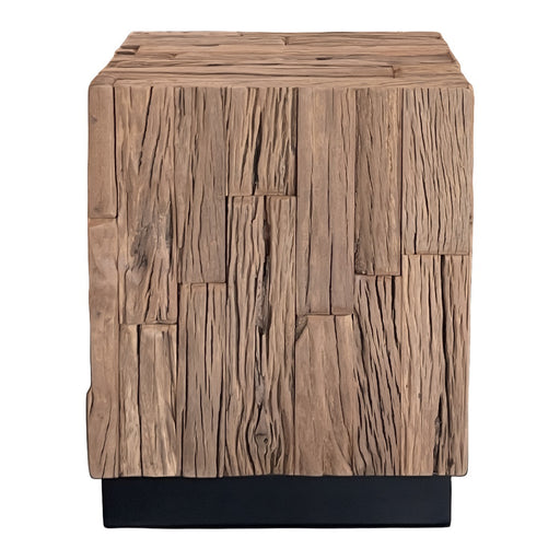 GJ Styles - Railway Side Table W/Black Base - FI13 - GreatFurnitureDeal