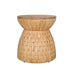 Worlds Away - Fiji Round Occasional Table With Water Hyacinth Weave and Mindi Wood Top - FIJI - GreatFurnitureDeal