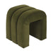 Worlds Away - Finch Horizontal Channeled Stool In Olive Green Velvet - FINCH OLV - GreatFurnitureDeal