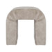 Worlds Away - Finch Horizontal Channeled Stool In Taupe Textured Chenille - FINCH TP - GreatFurnitureDeal