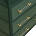 Worlds Away - Three Drawer Etagere With Bamboo Detail In Green Dyed Grasscloth And Dark Green Matte Lacquer - FLYNN GR - GreatFurnitureDeal