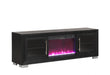 Furniture of America - Ashbourne 72" TV Stand w/ Electric Fire Place in Black - FM-AC415BK-TV-72 - GreatFurnitureDeal