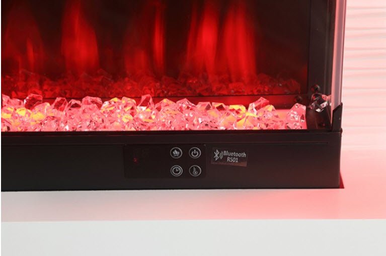 Furniture of America - Peseux 71" TV Stand w/ Electric Fire Place in White - FM-AC8009WH-TV - GreatFurnitureDeal