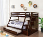 Furniture of America - Ellington Twin/Full Bunk Bed in Espresso - FM-BK611ES-BED - GreatFurnitureDeal