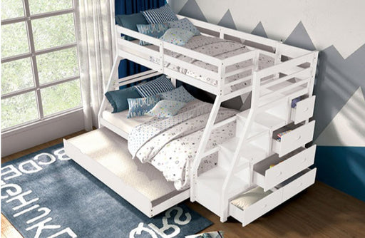Furniture of America - Ellington Twin/Full Bunk Bed in White - FM-BK611WH-BED - GreatFurnitureDeal