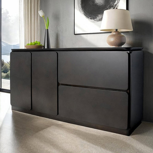 Furniture of America - Sargans Sideboard in Black - FM30000BK-SV - GreatFurnitureDeal